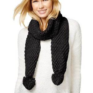 NWT Rampage Knit Scarf, Black 6X40